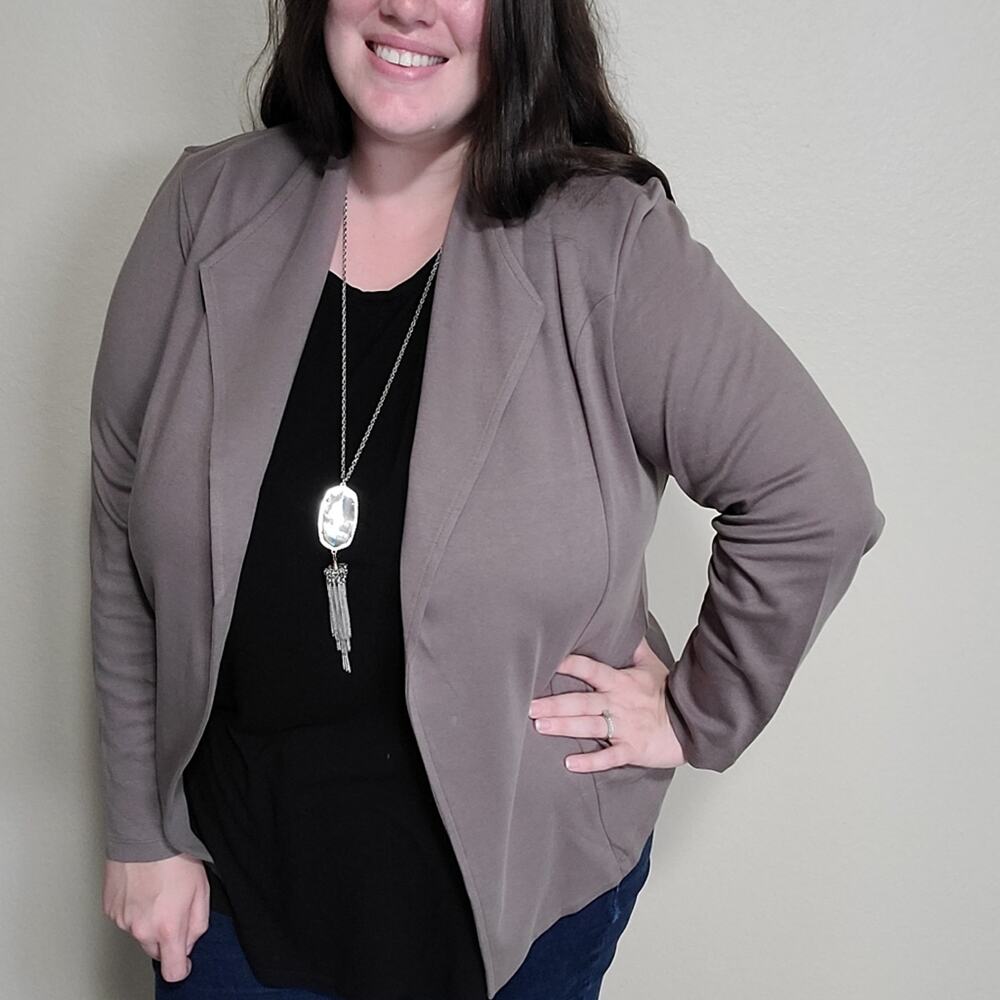 Style & Co Stylish Beige Women's Light Blazer Jacket XL